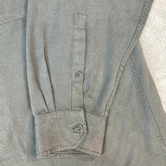 Forsyth of Canada Corduroy Shirt XL Olive Green Long Sleeve Button Down Mens - Picture 4 of 10